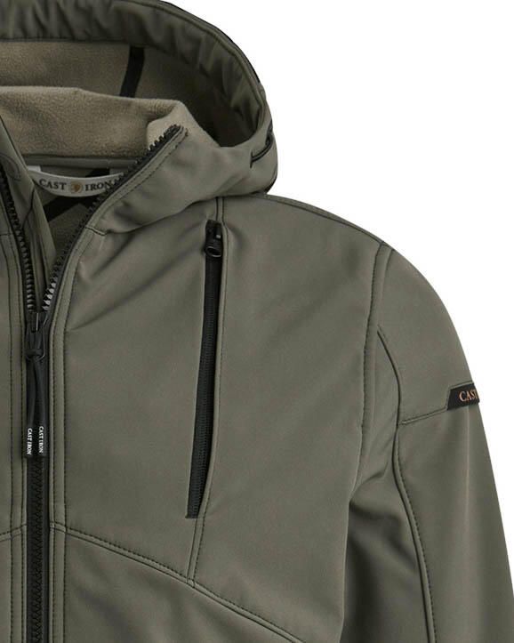 Cast Iron Superbolt Softshell Jas met Afneembare Capuchon Green Heren - Foto 8