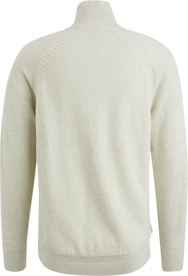 CAST IRON Heren Truien & Vesten Half Zip Collar Cotton Heather Plated Blend Beige - Foto 8