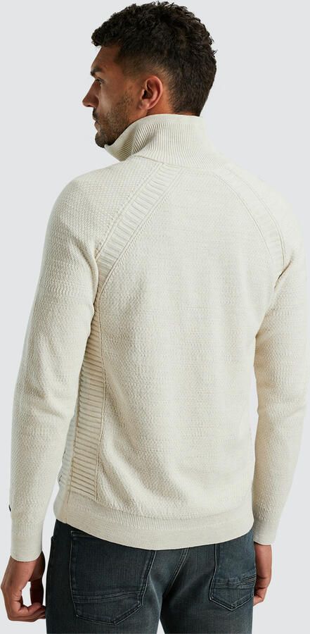 CAST IRON Heren Truien & Vesten Half Zip Collar Cotton Heather Plated Blend Beige - Foto 4