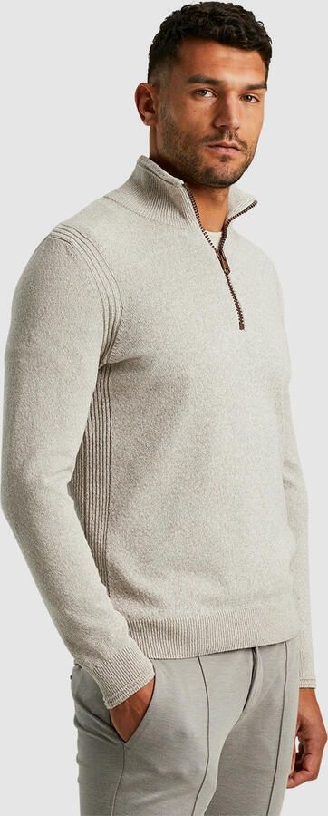 Cast Iron Half Zip Katoenmix Pullover Gray Heren - Foto 5