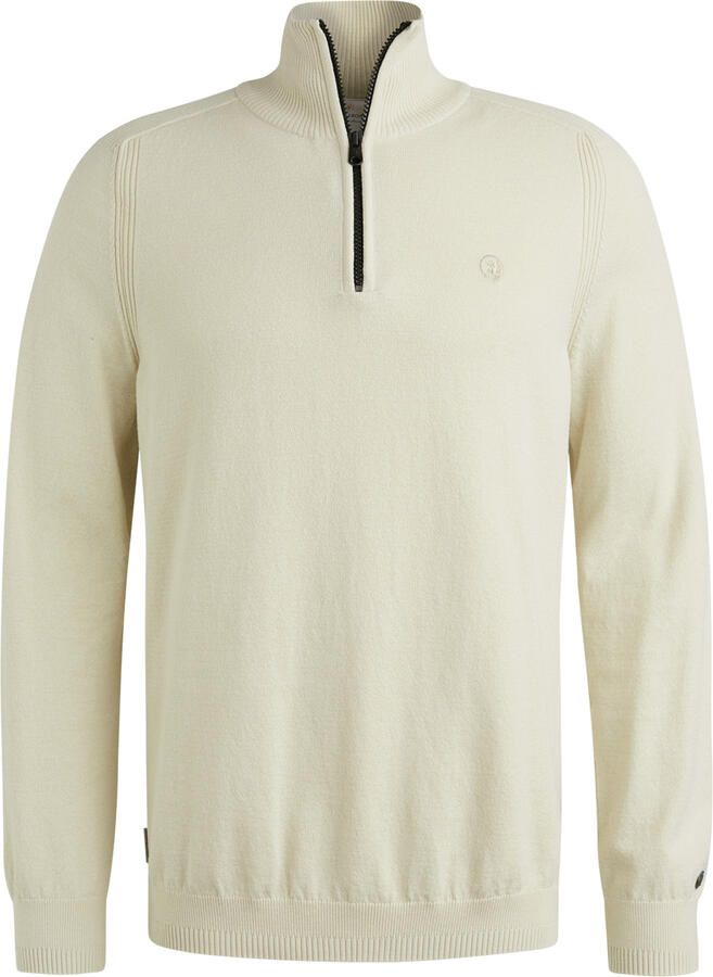 CAST IRON Heren Truien & Vesten Half Zip Collar Cotton Stretch Beige - Foto 8