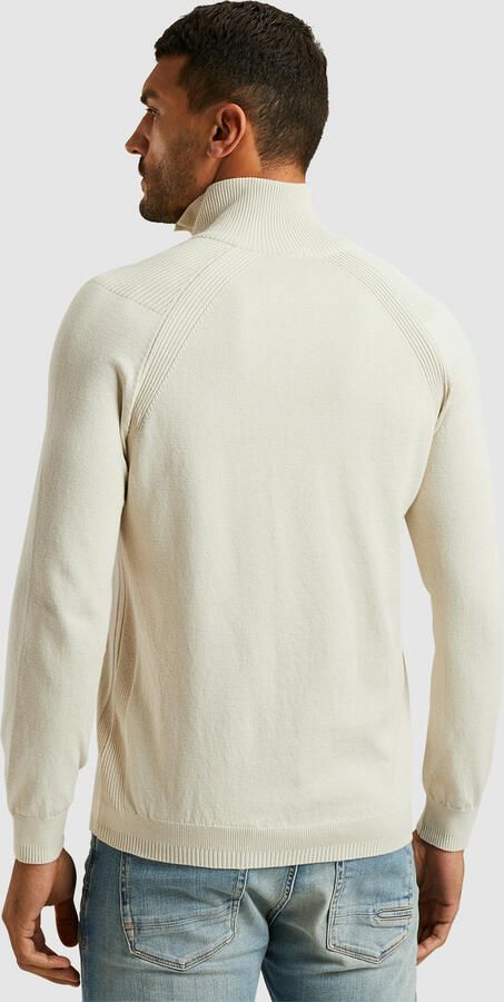 CAST IRON Heren Truien & Vesten Half Zip Collar Cotton Stretch Beige - Foto 5