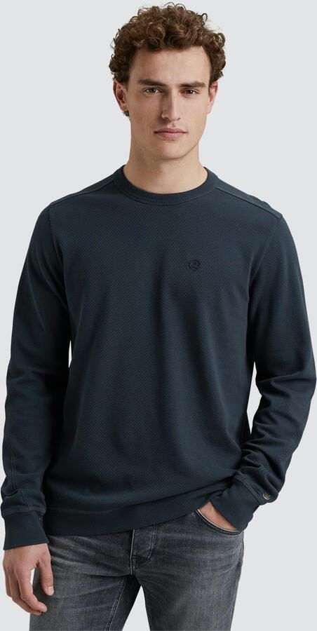 Cast Iron gebreide regular fit longsleeve navy - Foto 3