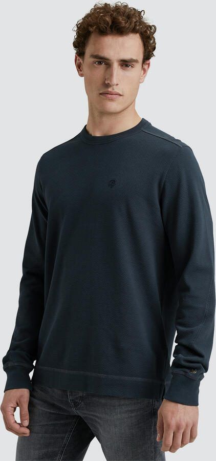 Cast Iron gebreide regular fit longsleeve navy - Foto 4