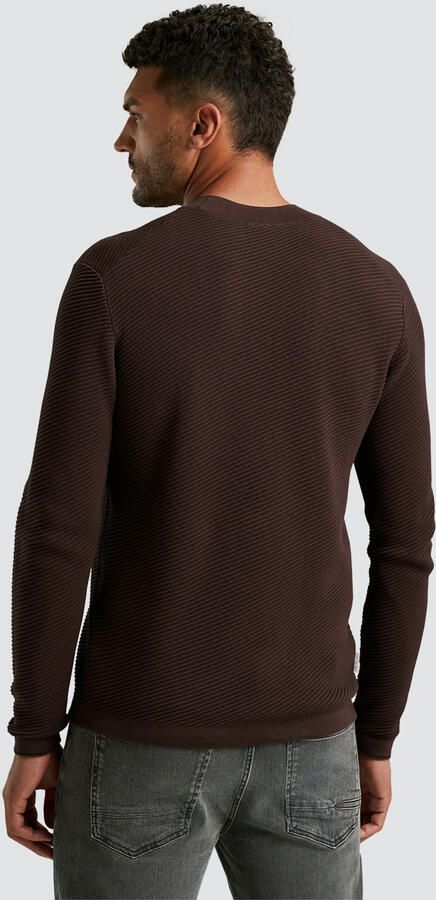 CAST IRON Heren Truien & Vesten Mock Neck Cotton Modal Bruin