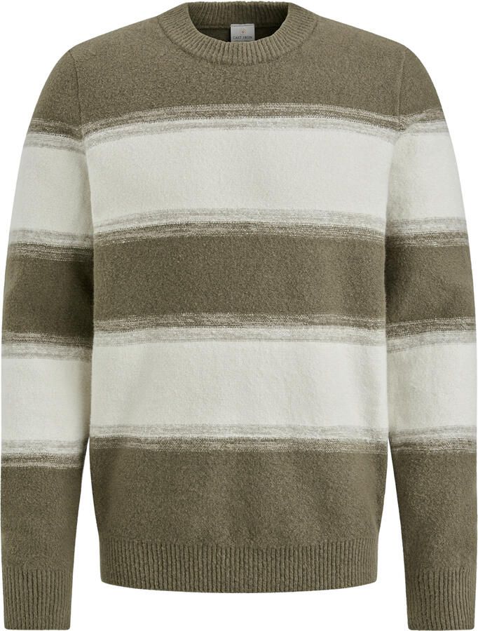 Cast Iron Katoenmix Crewneck Pullover Green Heren - Foto 5