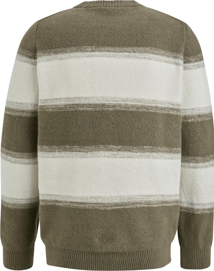 Cast Iron Katoenmix Crewneck Pullover Green Heren