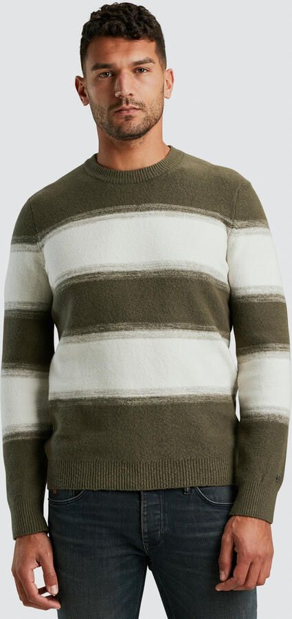Cast Iron Katoenmix Crewneck Pullover Green Heren - Foto 3
