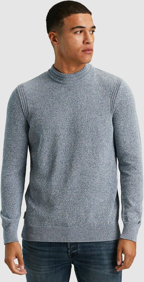Cast Iron Mock Neck Katoenmix Pullover Gray Heren - Foto 2