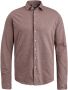 CAST IRON Heren Overhemden Long Sleeve Shirt Cf Jersey Pique Tec Bordeaux - Thumbnail 2