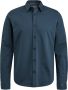 CAST IRON Heren Overhemden Long Sleeve Shirt Twill Jersey 2 Tone Donkerblauw - Thumbnail 3