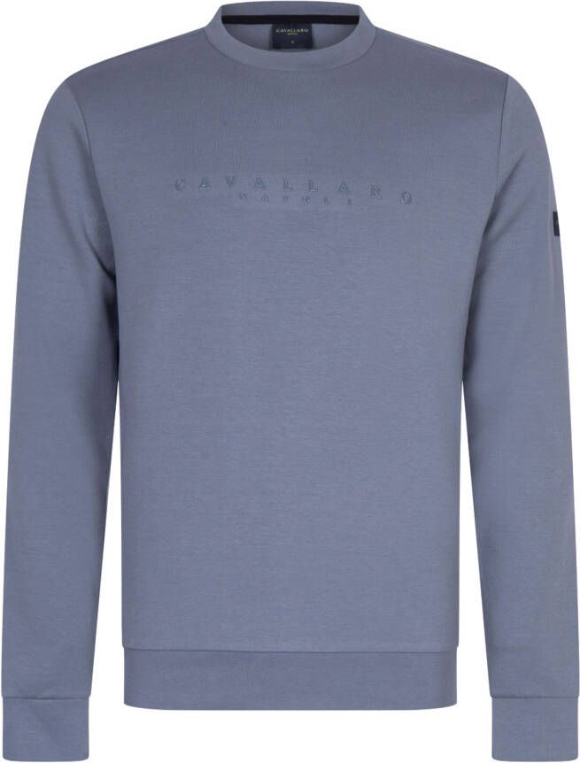 Cavallaro Napoli sweater met printopdruk grey blue