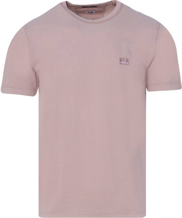 C.P. Company Heren Roze Polo Shirt met Uniek Tacting Piquit Design Roze Heren