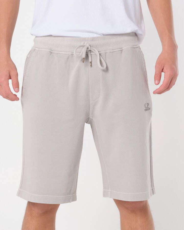 C.P. Company Geborduurde Logo Casual Trekkoord Shorts Gray Heren