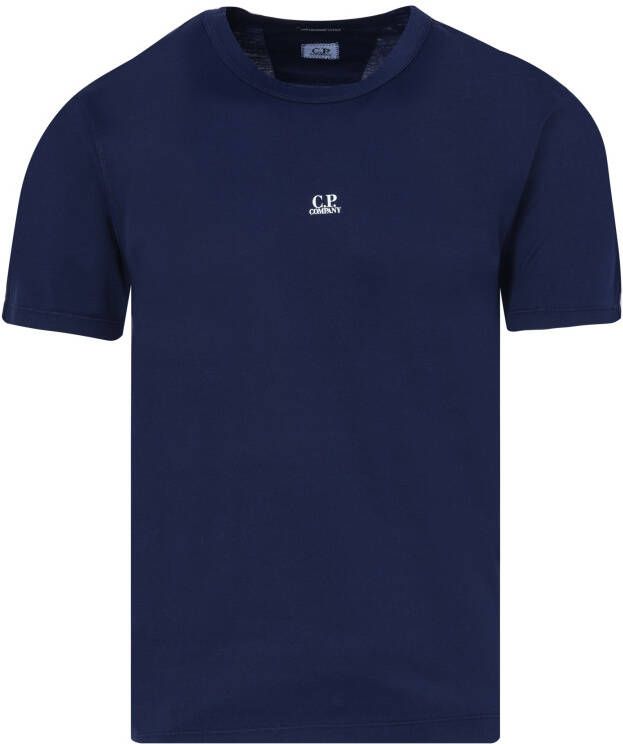 C.P. Company Veelzijdig Heren T-shirt met Unieke Verftechniek Blauw Heren