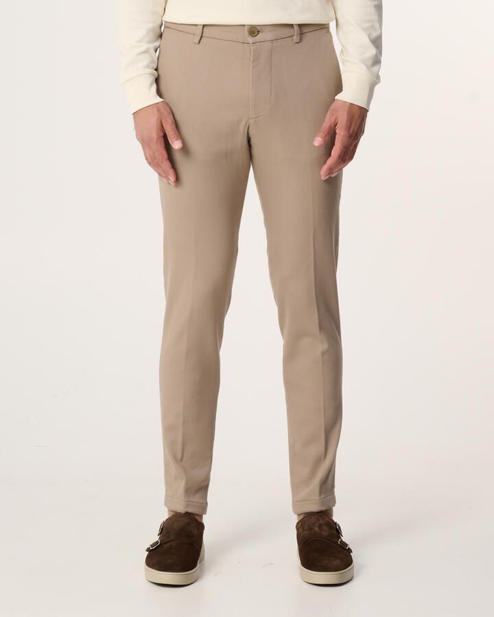 Drykorn Tapered fit stoffen broek met ceintuurlussen model 'AJEND' - Foto 5