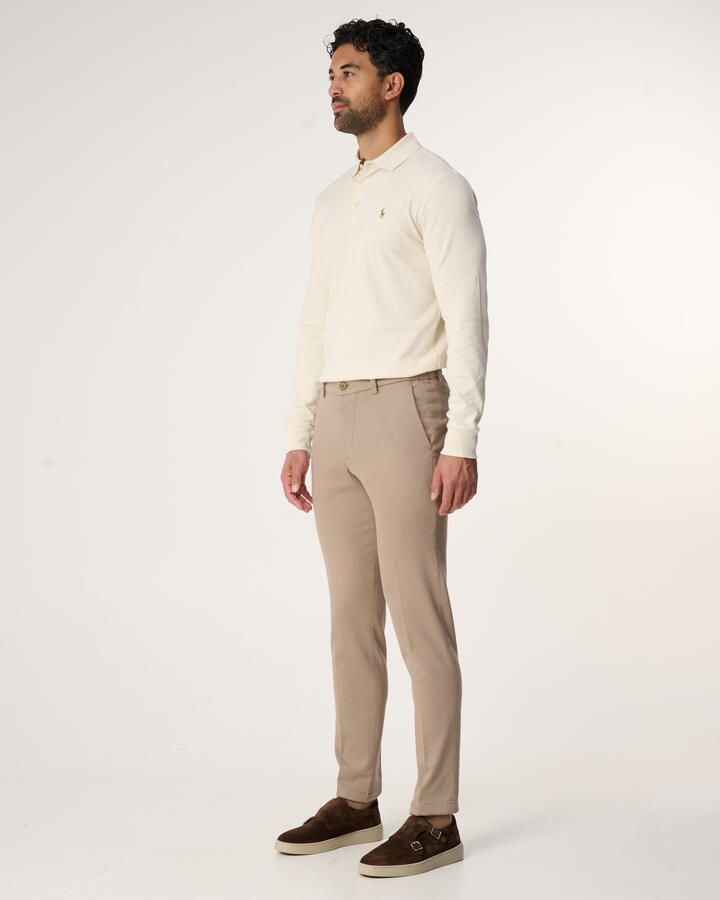 Drykorn Tapered fit stoffen broek met ceintuurlussen model 'AJEND' - Foto 2