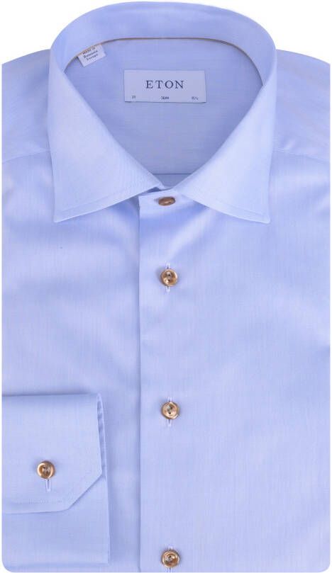 Eton Overhemd Lichtblauw 100010748 21 Blauw Heren
