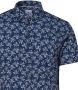 Blue Industry Short Sleeve Overhemd Bloemen Navy Blauw Heren - Thumbnail 7