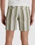 CAST IRON Heren Broeken Chino Shorts Linen Stripe Groen - Thumbnail 7