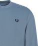 Fred Perry Lichtblauwe Sweater Crew Neck Sweatshirt - Thumbnail 8