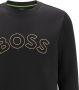 BOSS Green Sweatshirt met labelstitching model 'SALBO' - Thumbnail 6