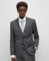 Hugo Boss kostuum mix en match grijs effen wol slim fit - Thumbnail 4