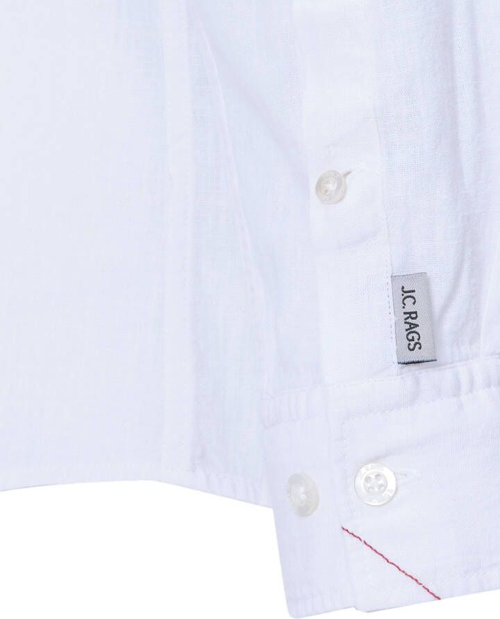 J.C. Rags regular fit overhemd Jayden Linen white - Foto 3