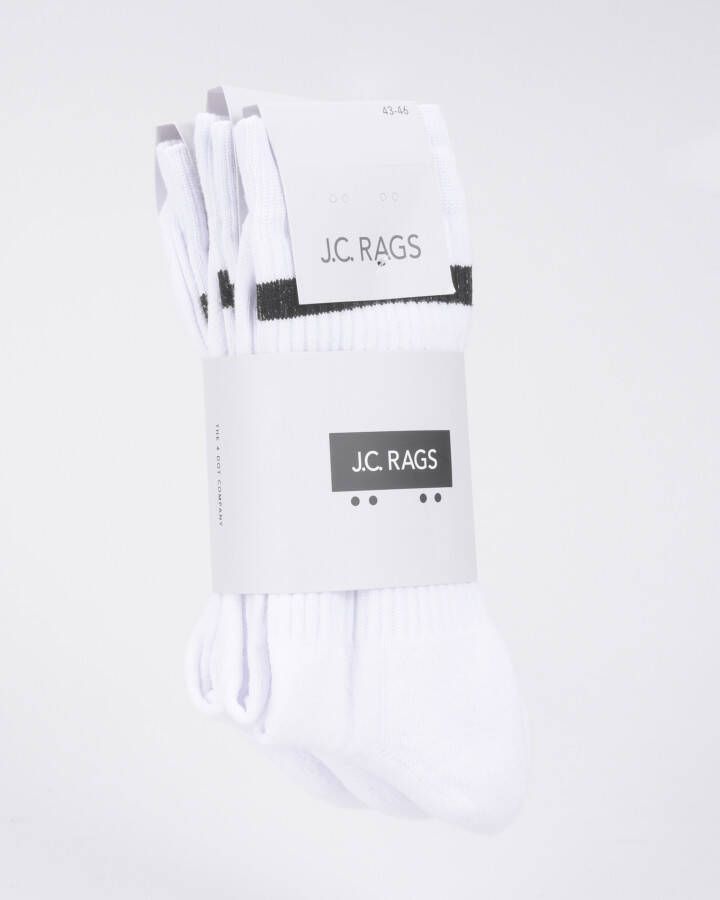 Genti J.C. RAGS Sportsokken 3-pack wit - Foto 2