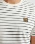 PME LEGEND Heren Polo's & T-shirts Short Sleeve R-neck Yd Melange Striped Jersey Beige - Thumbnail 9