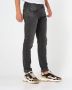 Replay Slim-Fit Jeans met Donkere Wassing en Op Maat Gemaakt Geborduurd Label Gray Heren - Thumbnail 5