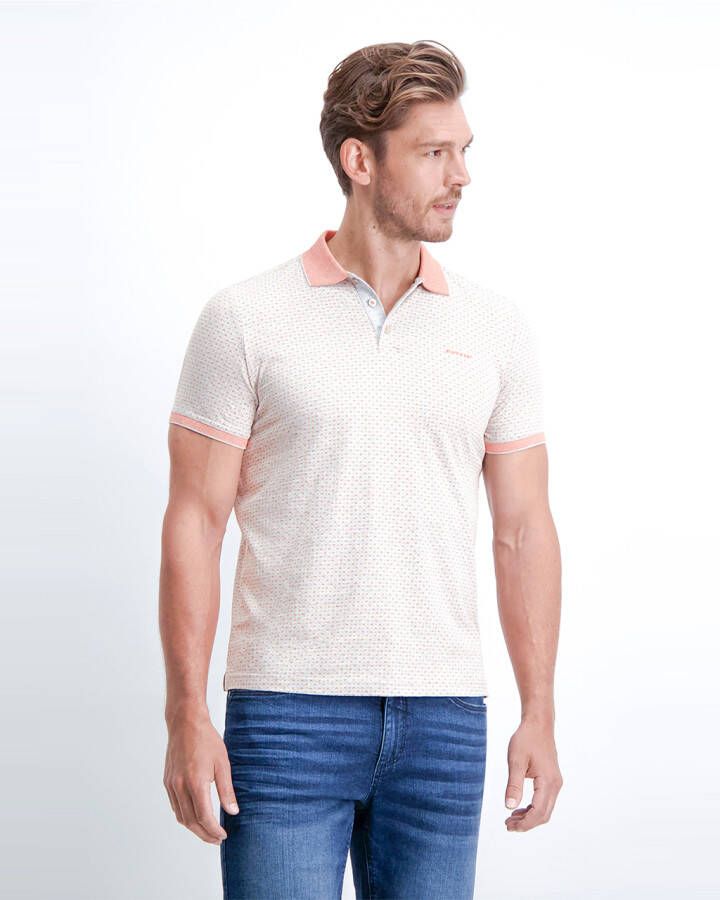 State of Art Polo Print Grijs Rood - Foto 2