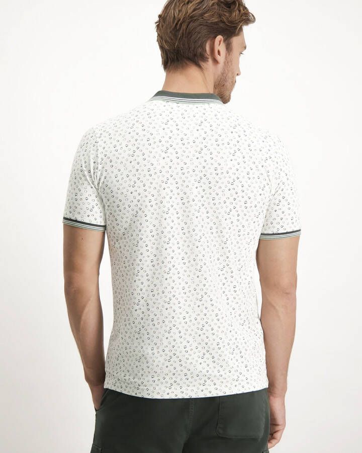 State of Art Pique Polo Print Beige - Foto 3