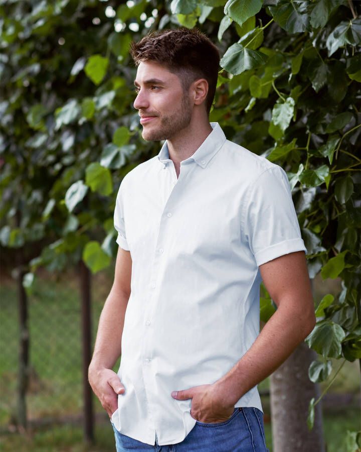 The blueprint premium Heren Trendy Heren Overhemd Korte Mouw - Foto 2