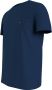Tommy Hilfiger Donkerblauwe T-shirt Stretch Slim Fit Tee - Thumbnail 7