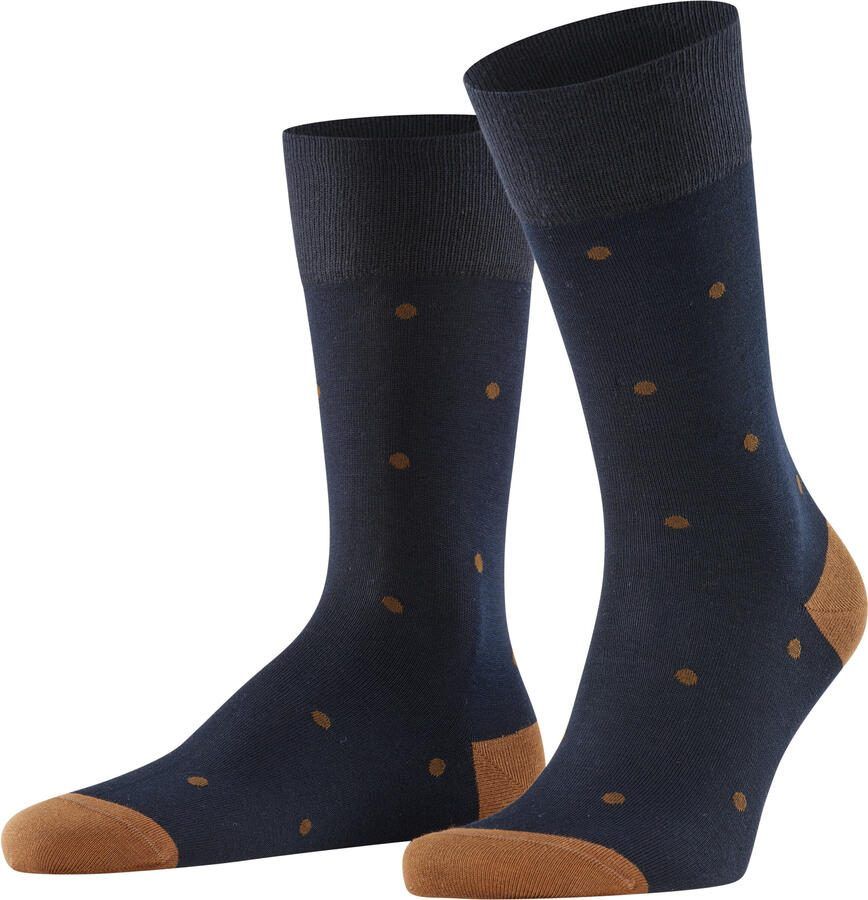 FALKE Dot sokken donkerblauw bruin - Foto 2
