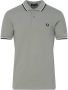 FRED PERRY Heren Polo's & T-shirts Twin Tipped Shirt Groen - Thumbnail 4
