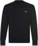 Fred Perry Heren Katoenen Sweatshirt met Geribbelde Afwerkingen Blue Heren - Thumbnail 4