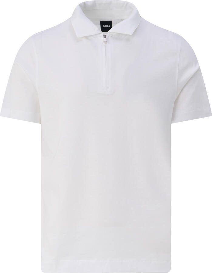 Boss regular fit poloshirt van mix van katoen en lyocell model 'H-PARAS 50'