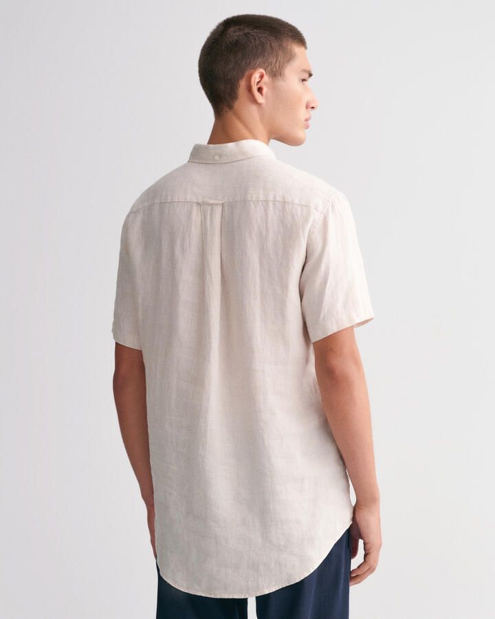 Gant Regular fit vrijetijdsoverhemd van linnen met button-downkraag - Foto 3