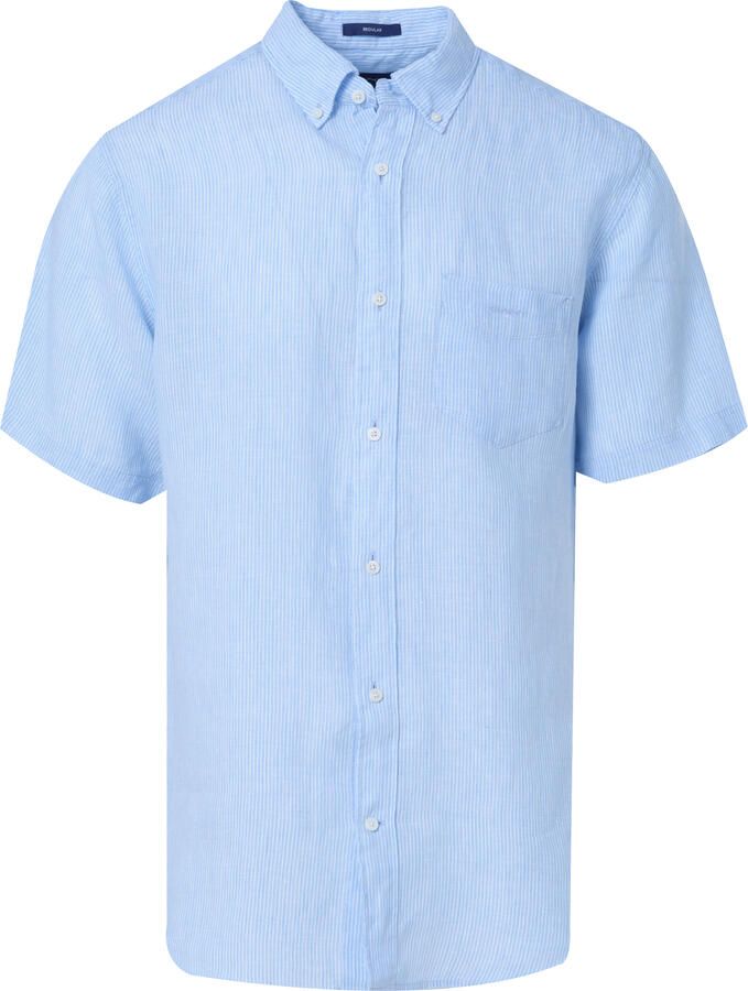Gant Regular fit vrijetijdsoverhemd van linnen met button-downkraag - Foto 2