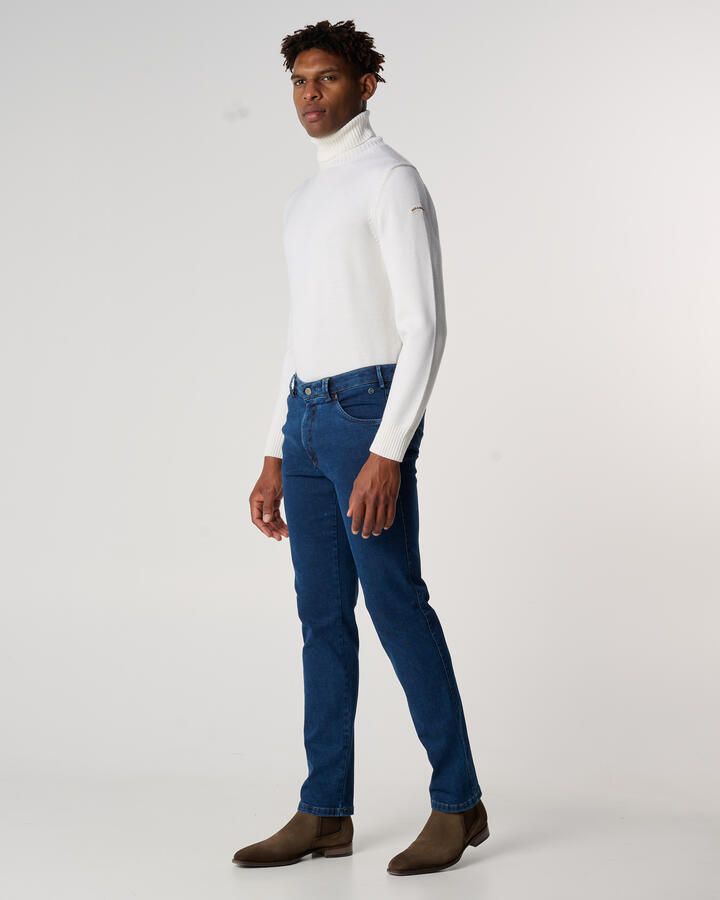 Meyer Slim Fit Donkerblauwe Denim Jeans Blue Heren - Foto 2