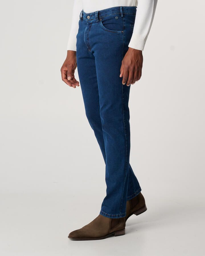 Meyer Slim Fit Donkerblauwe Denim Jeans Blue Heren - Foto 3