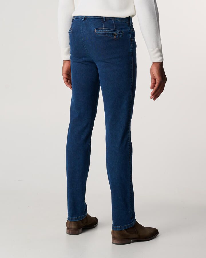 Meyer Slim Fit Donkerblauwe Denim Jeans Blue Heren - Foto 4