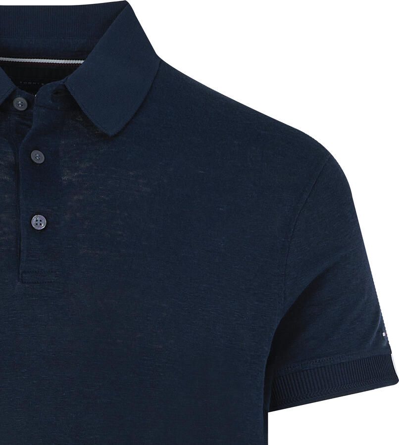 Tommy Hilfiger Regular fit poloshirt van linnenmix