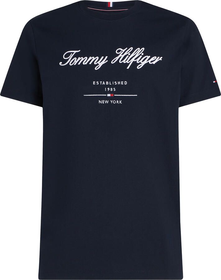 Tommy Hilfiger Embroidered Script T-Shirt Navy- Heren Navy - Foto 5