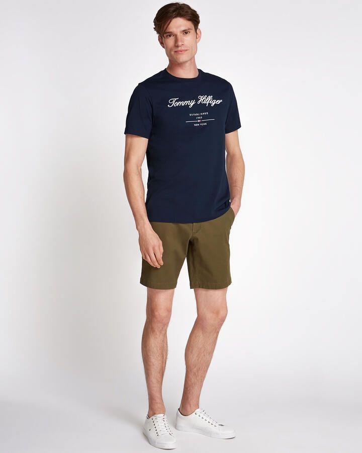 Tommy Hilfiger Embroidered Script T-Shirt Navy- Heren Navy - Foto 4