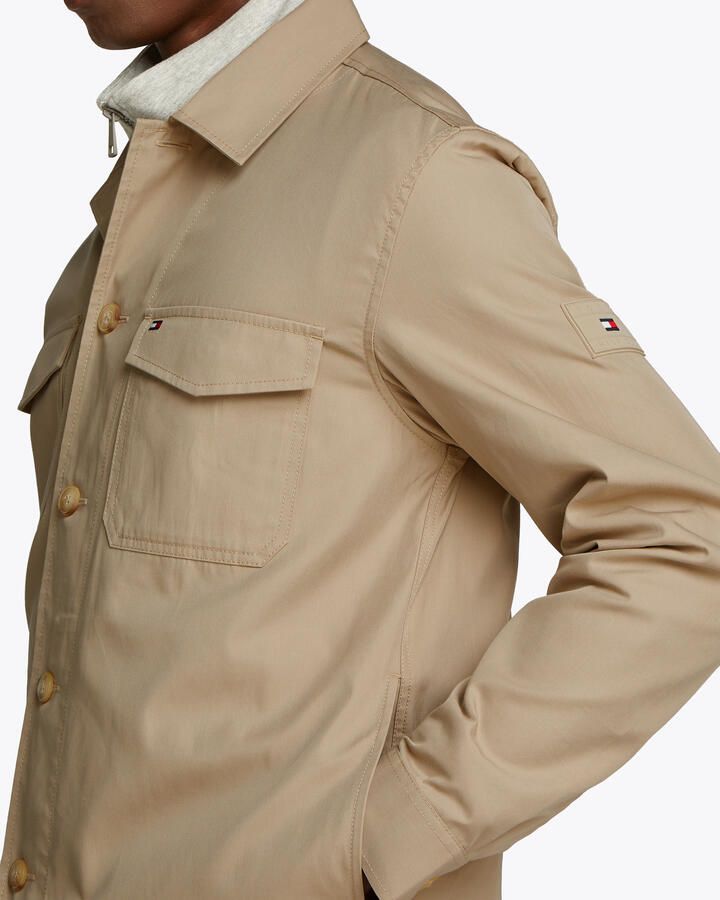 Tommy Hilfiger regular overshirt beige - Foto 4