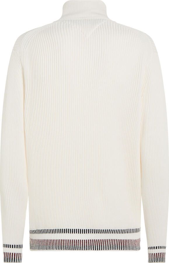 Tommy Hilfiger Shadow GS Rib Zip Mock Pullover White Heren - Foto 6