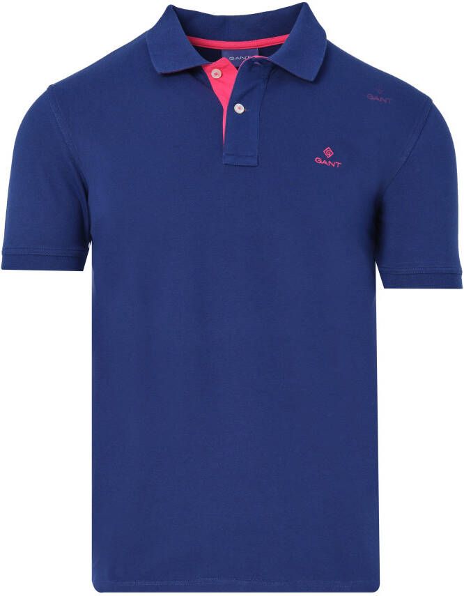 Gant Poloshirt CONTRAST COLLAR PIQUE SS RUGGER vormvast door elastan